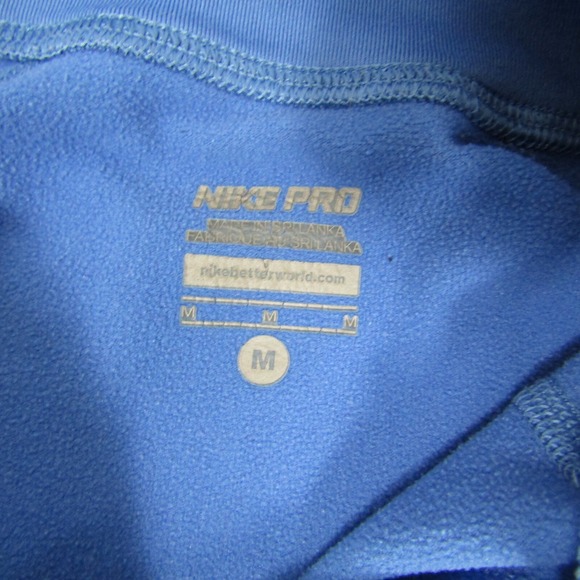Nike Pro Womens Medium Blue Half Zip Top Running Gym Workout Outdoor Hiking - Picture 2 of 6